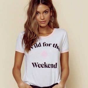 Wildfox Wild for the Weekend Ringer Graphic T-shirt